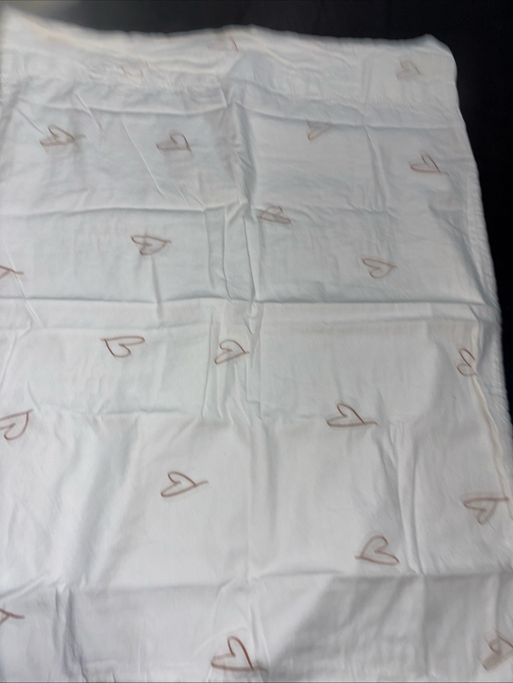 Leanne Ford for Crate&Barrel 2 pillowcases with maroon Heart Motif - Picture 3 of 9